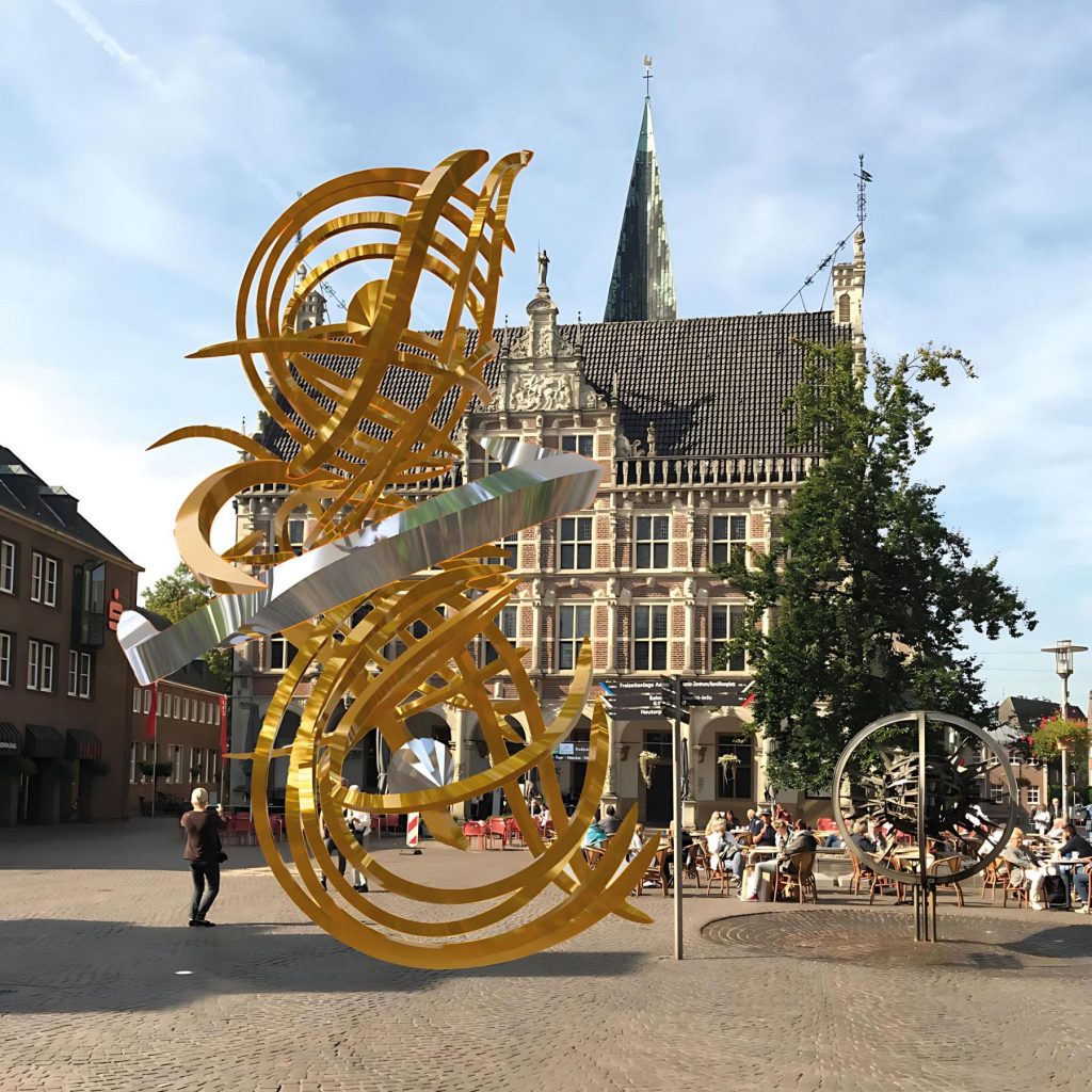 AR sculpture 'OPEN SPACES 800' by Vira DG, Bocholt's 800th anniversary celebration.